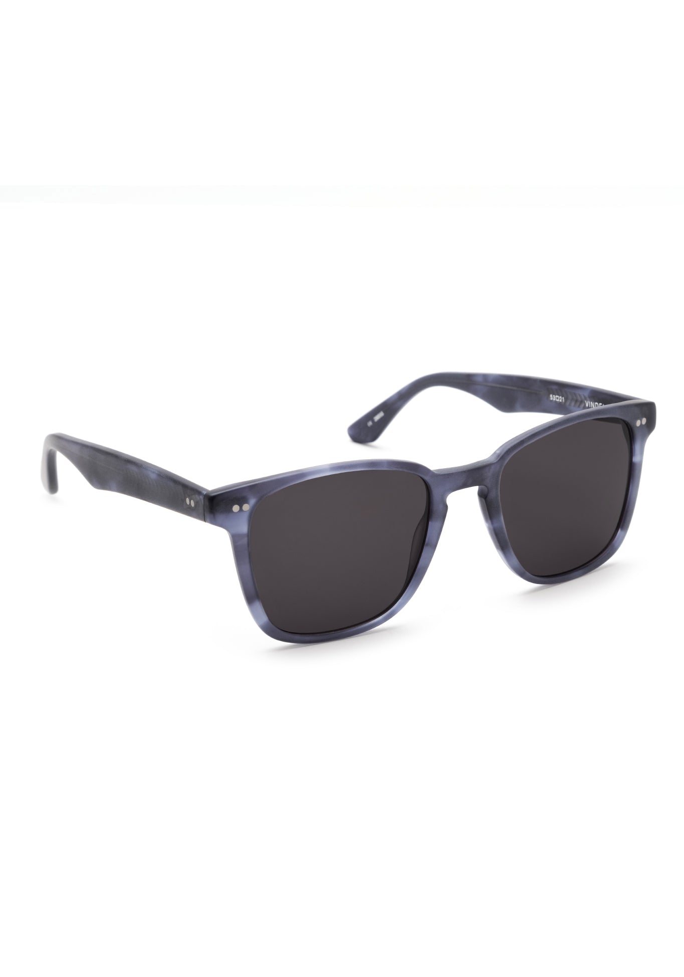 VINDEL | Matte Denim handcrafted, KREWE luxury designer blue classic mens sunglasses