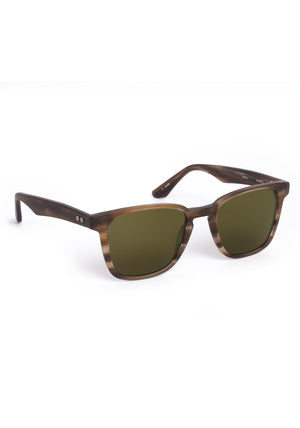 VINDEL | Matte Kombu Handcrafted, brown tortoise acetate square KREWE sunglasses 