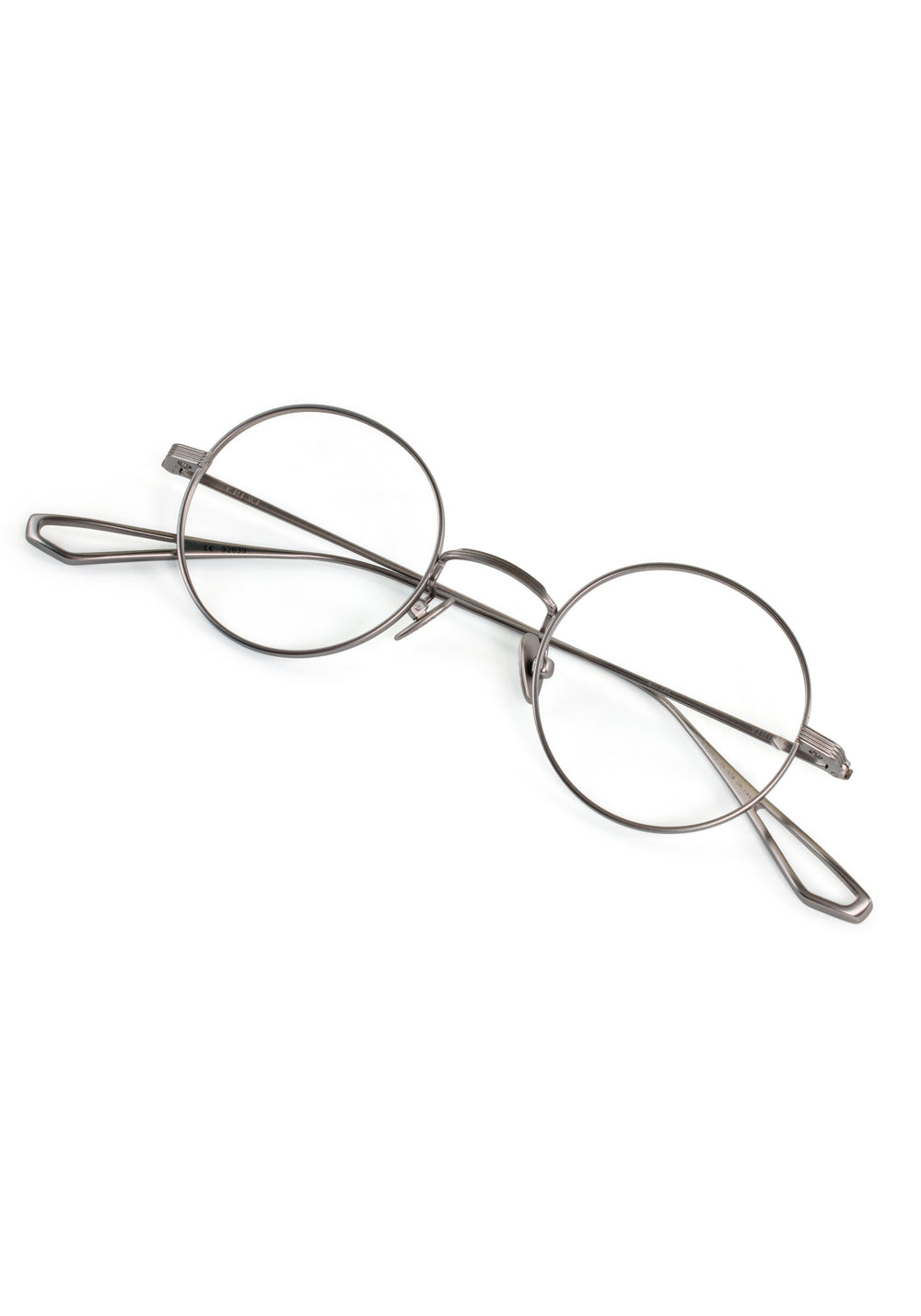 VIRGIL | Matte Raw Titanium Handcrafted, luxury matte raw titanium metal round KREWE eyeglasses 