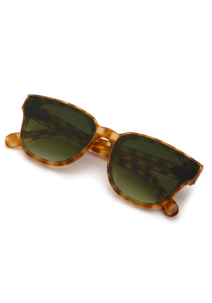 WEBSTER NYLON | Amaretto Handcrafted, luxury brown checkered acetate square nylon lens KREWE sunglasses