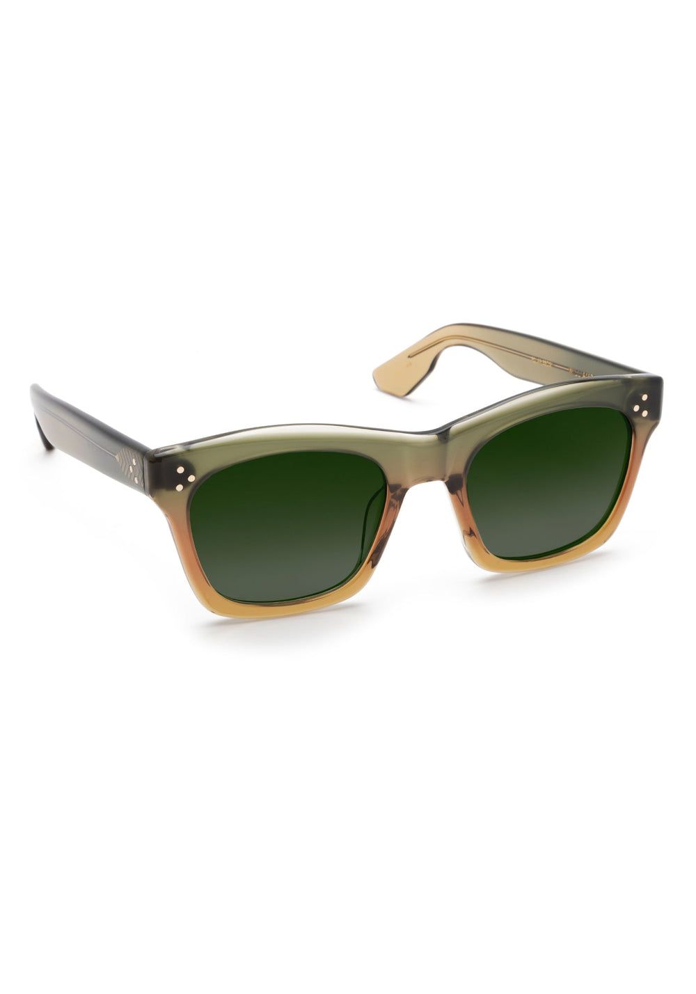 KREWE SUNGALSSES - WILLIAMS | Wasabi Polarized handcrafted green gradient wayfarer polarized sunglasses