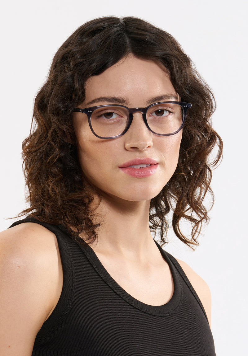 KREWE - WREN | Denim Handcrafted, luxury blue acetate eyeglasses womens model | Model: Ione