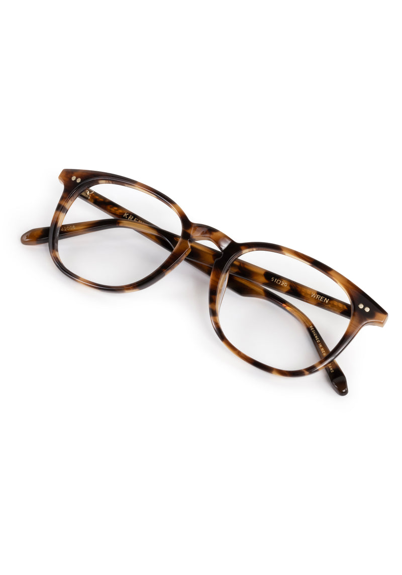WREN | Venezia Handcrafted, luxury brown tortoise square acetate KREWE eyeglasses