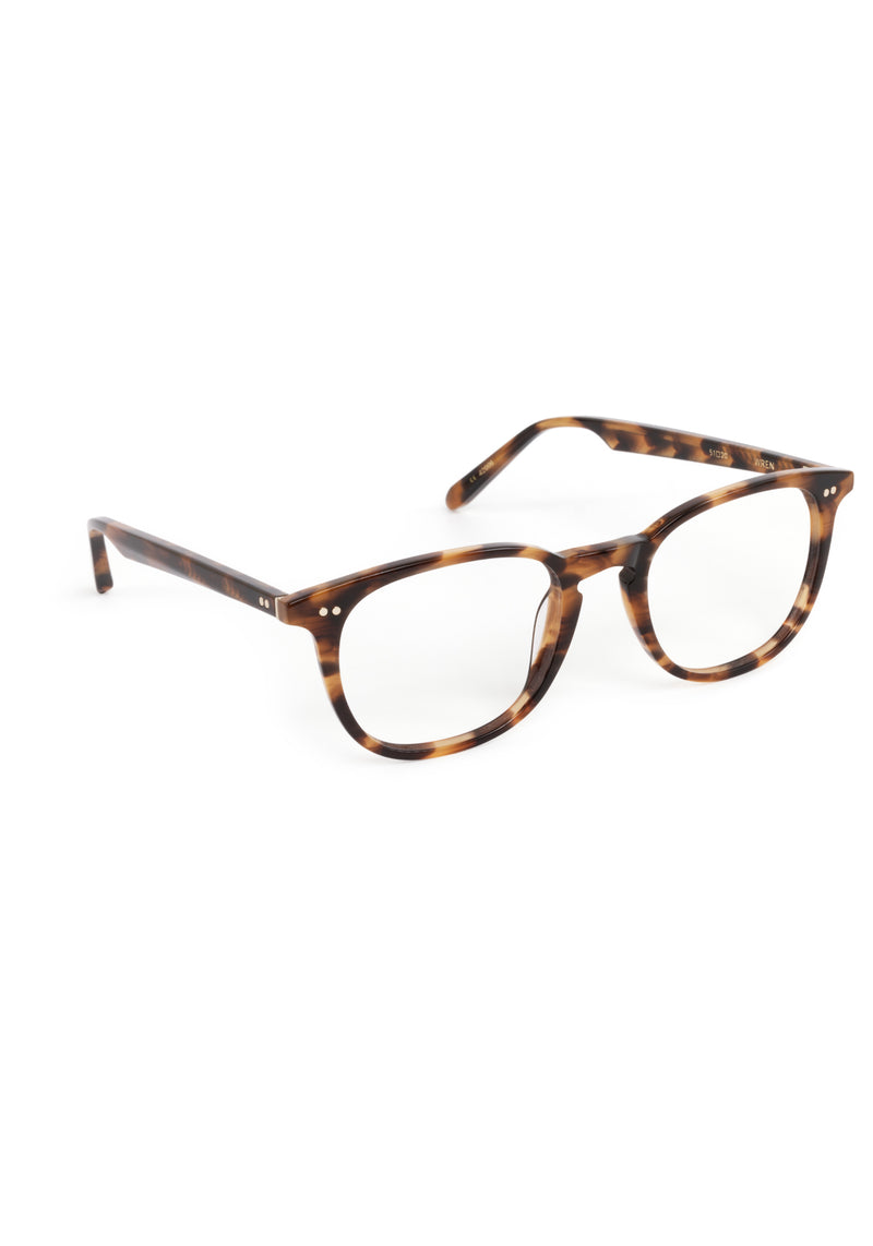 WREN | Venezia Handcrafted, luxury brown tortoise square acetate KREWE  eyeglasses