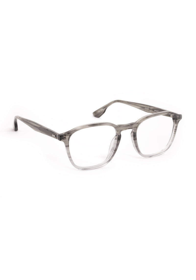 WYATT | Birch Handcrafted luxury grey tortoise acetate square KREWE eyeglasses 