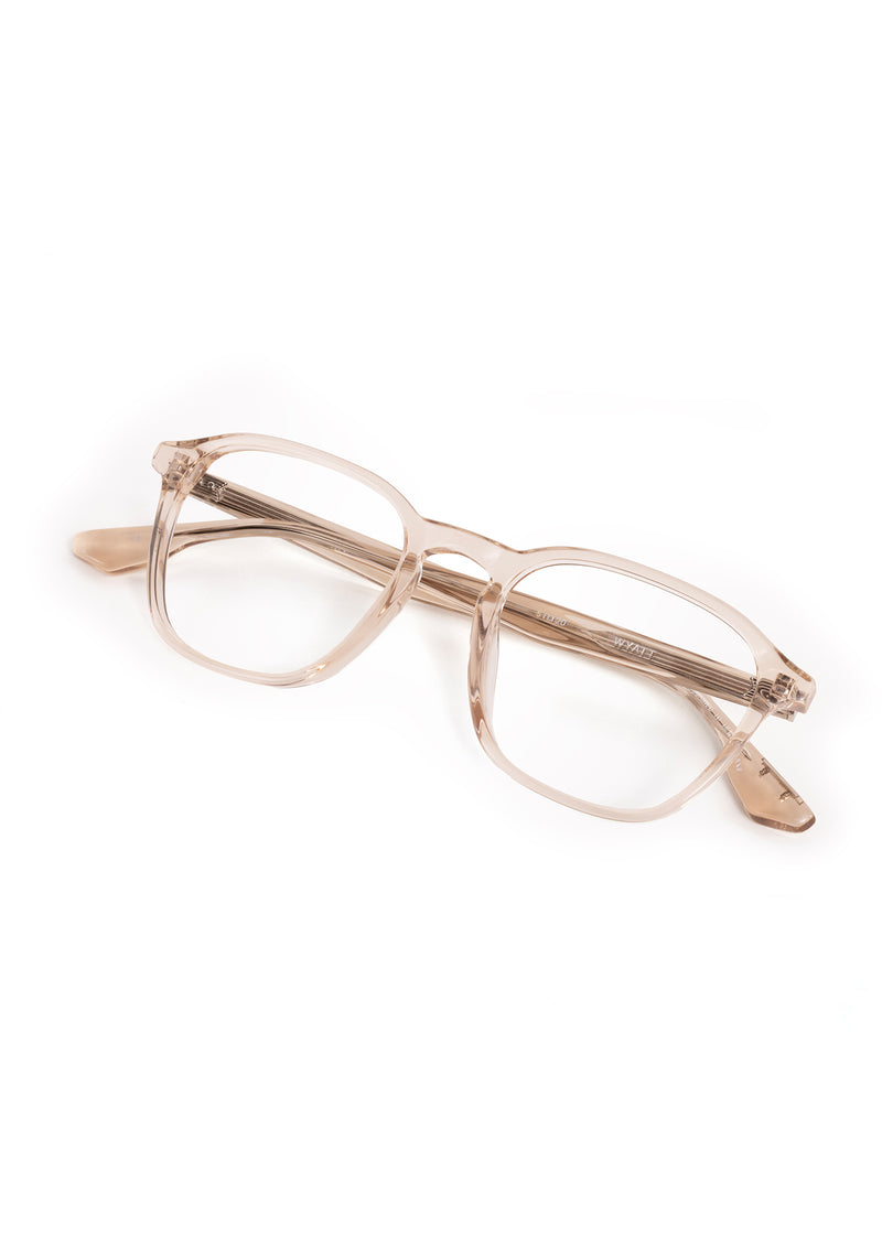 WYATT | Buff Handcrafted luxury clear acetate square KREWE eyeglasses 