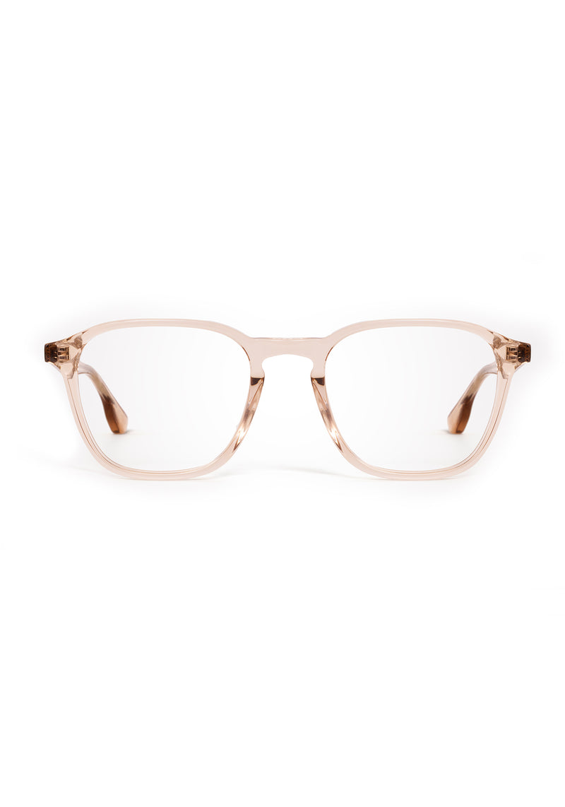 WYATT | Buff Handcrafted luxury clear acetate square KREWE eyeglasses 