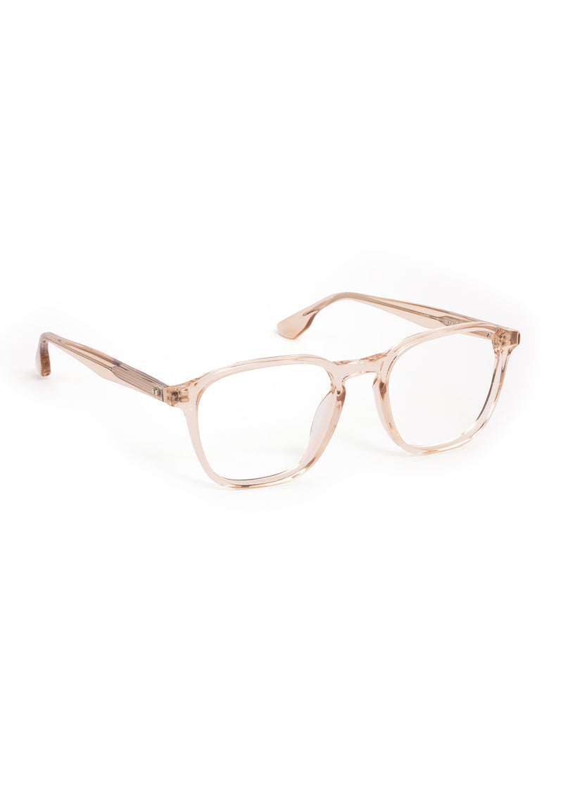 WYATT | Buff Handcrafted luxury clear acetate square KREWE eyeglasses 