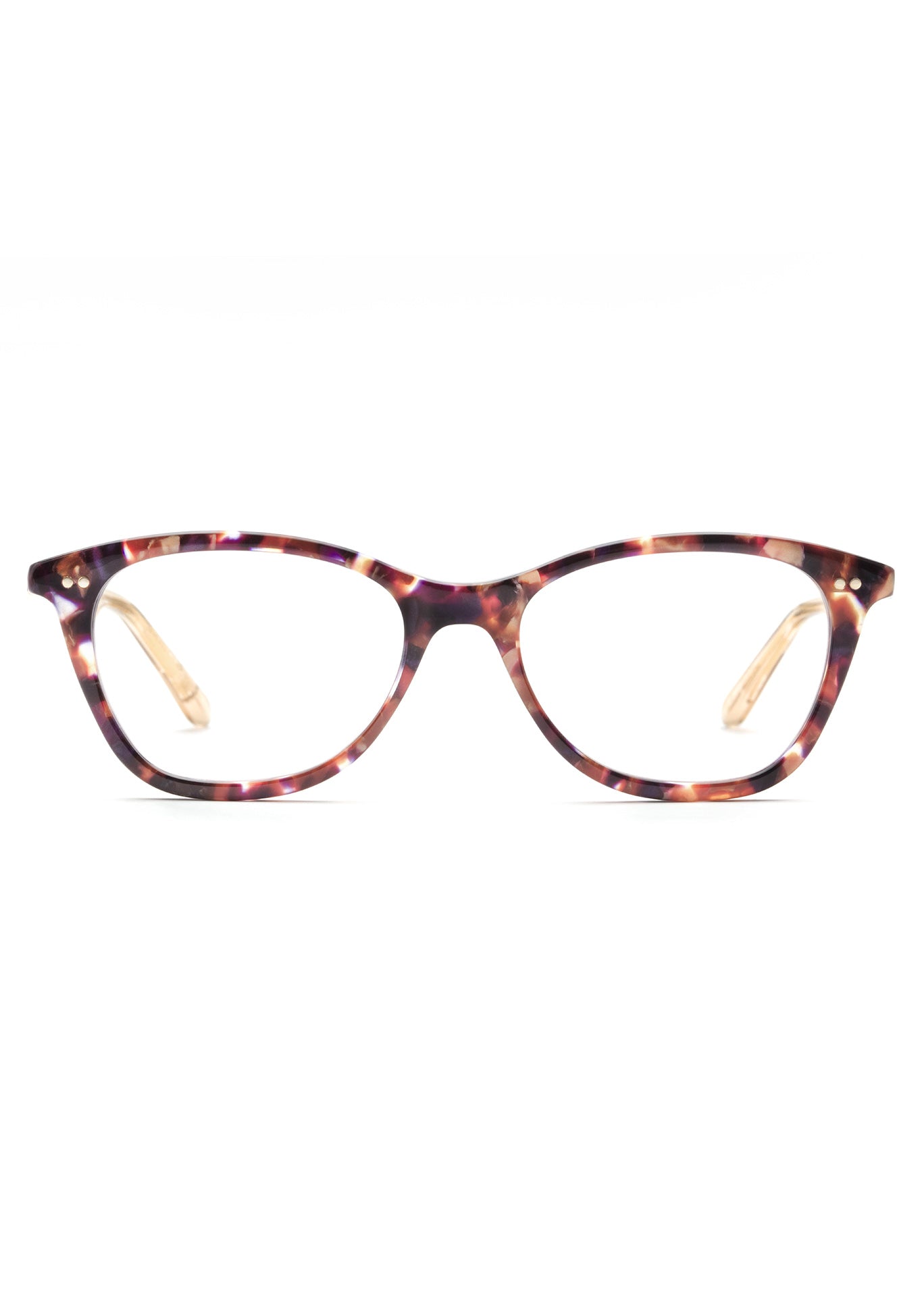 AMELIA | Stardust + Buff Handcrafted, Luxury Red Acetate KREWE Glasses
