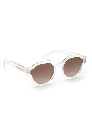 ASTOR | Crystal Mirrored Handcrafted, luxury clear acetate KREWE sunglasses