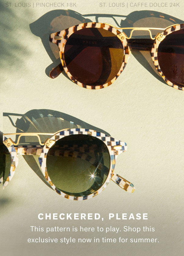 CHECKERED, PLEASE  This pattern is here to play. Shop this exclusive style now in time for summer.