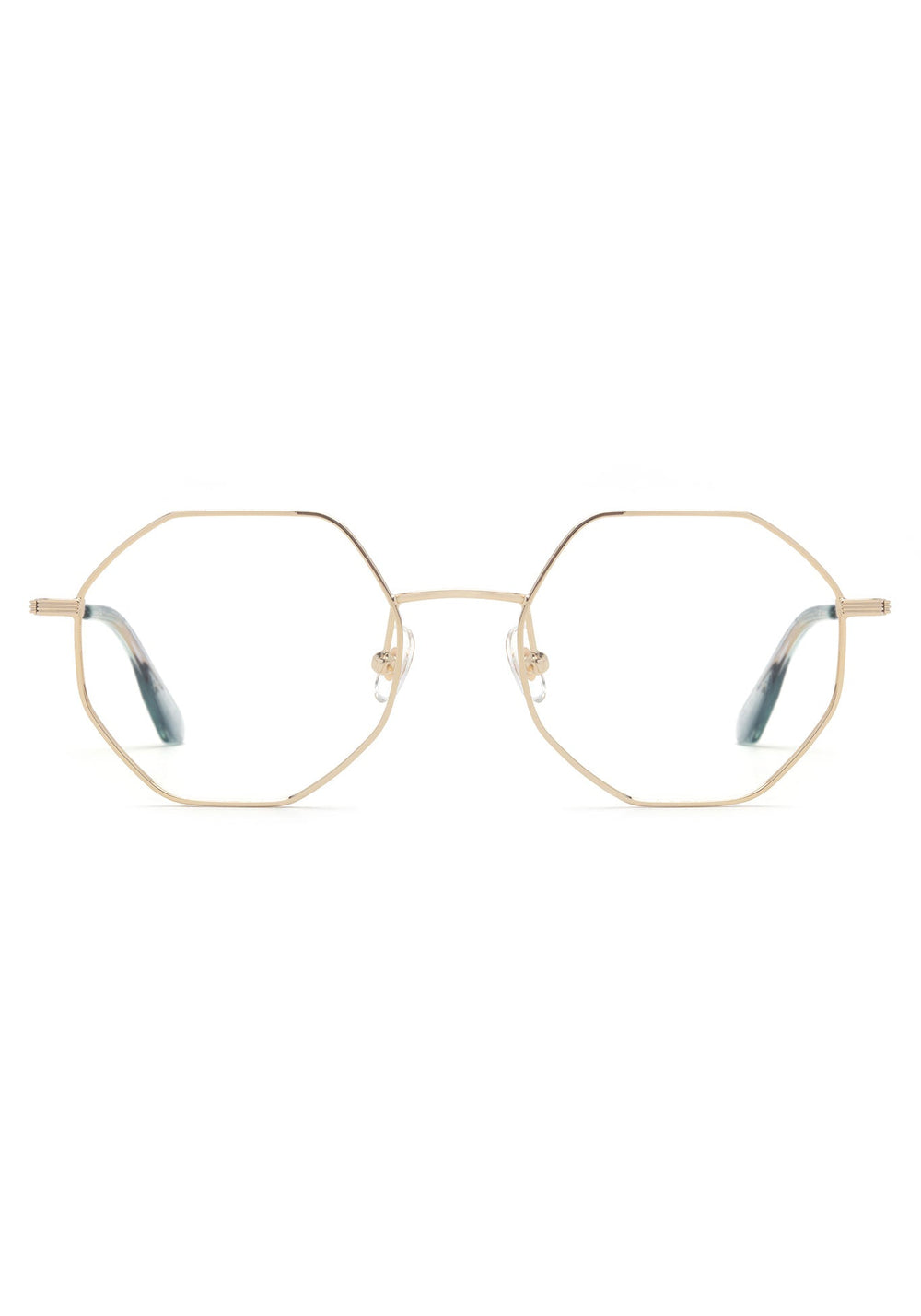 KREWE BABS | 12K + Lagoon Handcrafted, 12K Gold Plated Metal Luxury Glasses