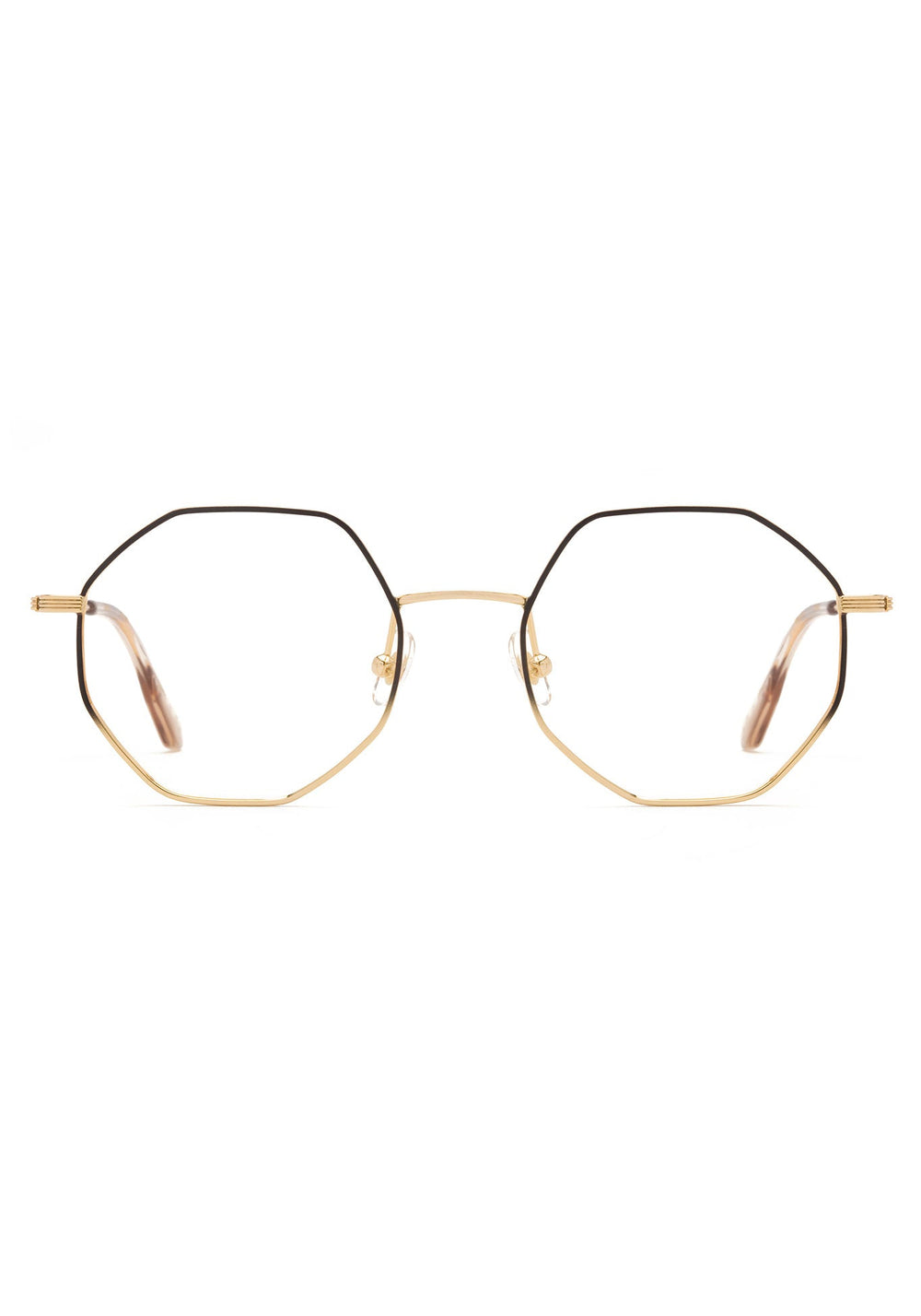 KREWE BABS | 18K + Black Fade + Buff Handcrafted, 18K Gold Plated Metal Luxury Glasses