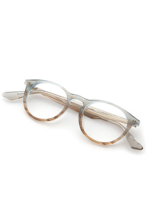 KREWE BAXTER | Root + Shale Handcrafted, luxury blue and brown acetate eyeglasses