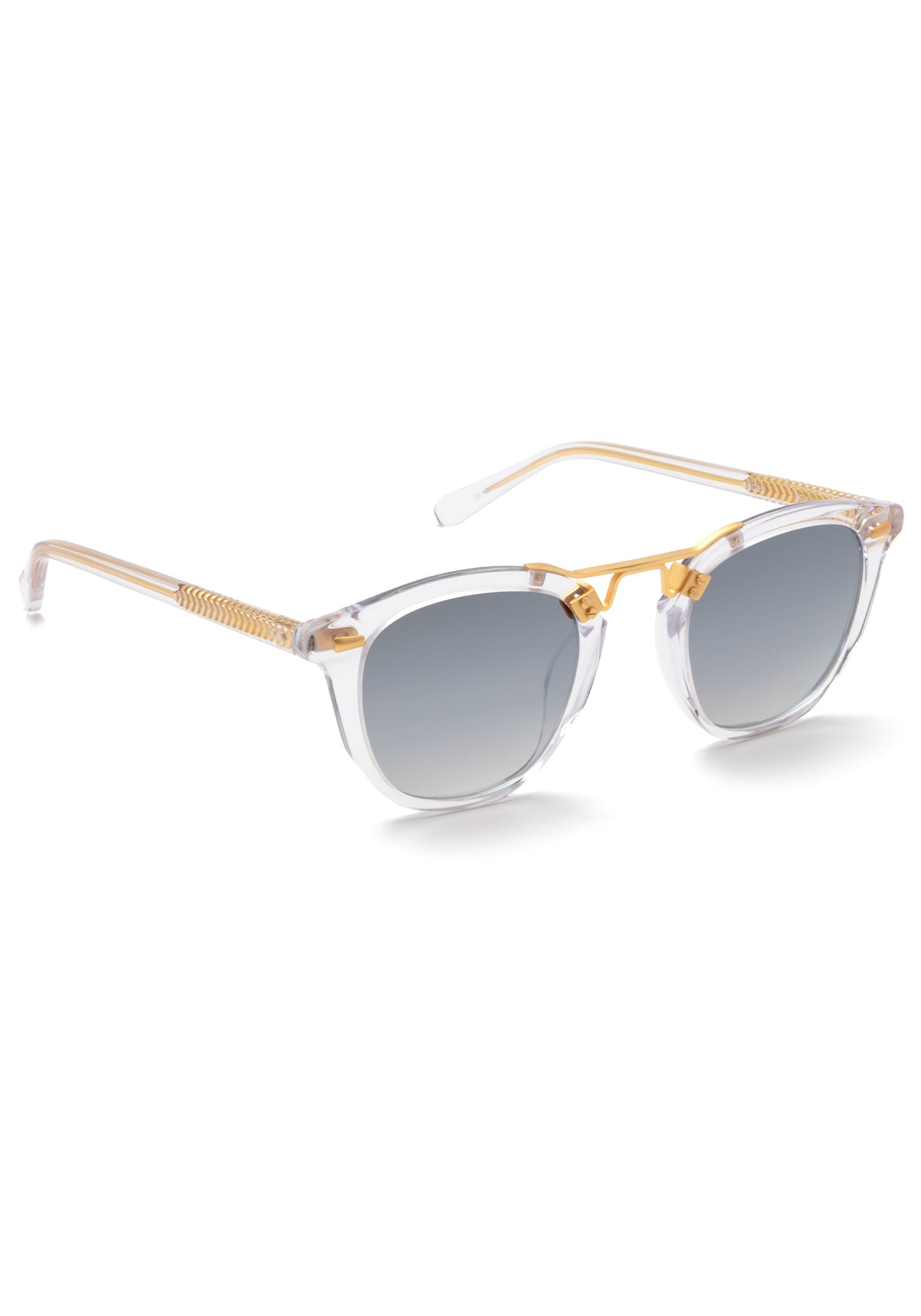 BEAU | Crystal Mirrored 24K Handcrafted, luxury clear acetate KREWE sunglasses