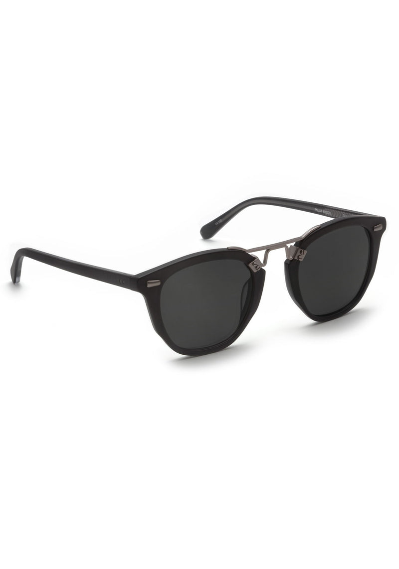 BEAU | Matte Black Polarized Handcrafted, luxury matte black acetate KREWE sunglasses