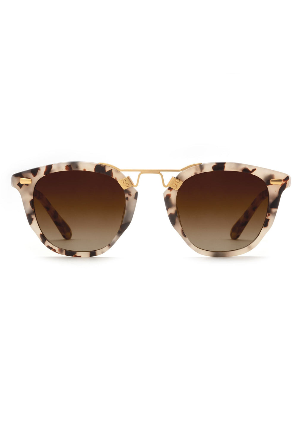 BEAU | Matte Oyster 24k Polarized Handcrafted, luxury tortoise shell acetate KREWE sunglasses