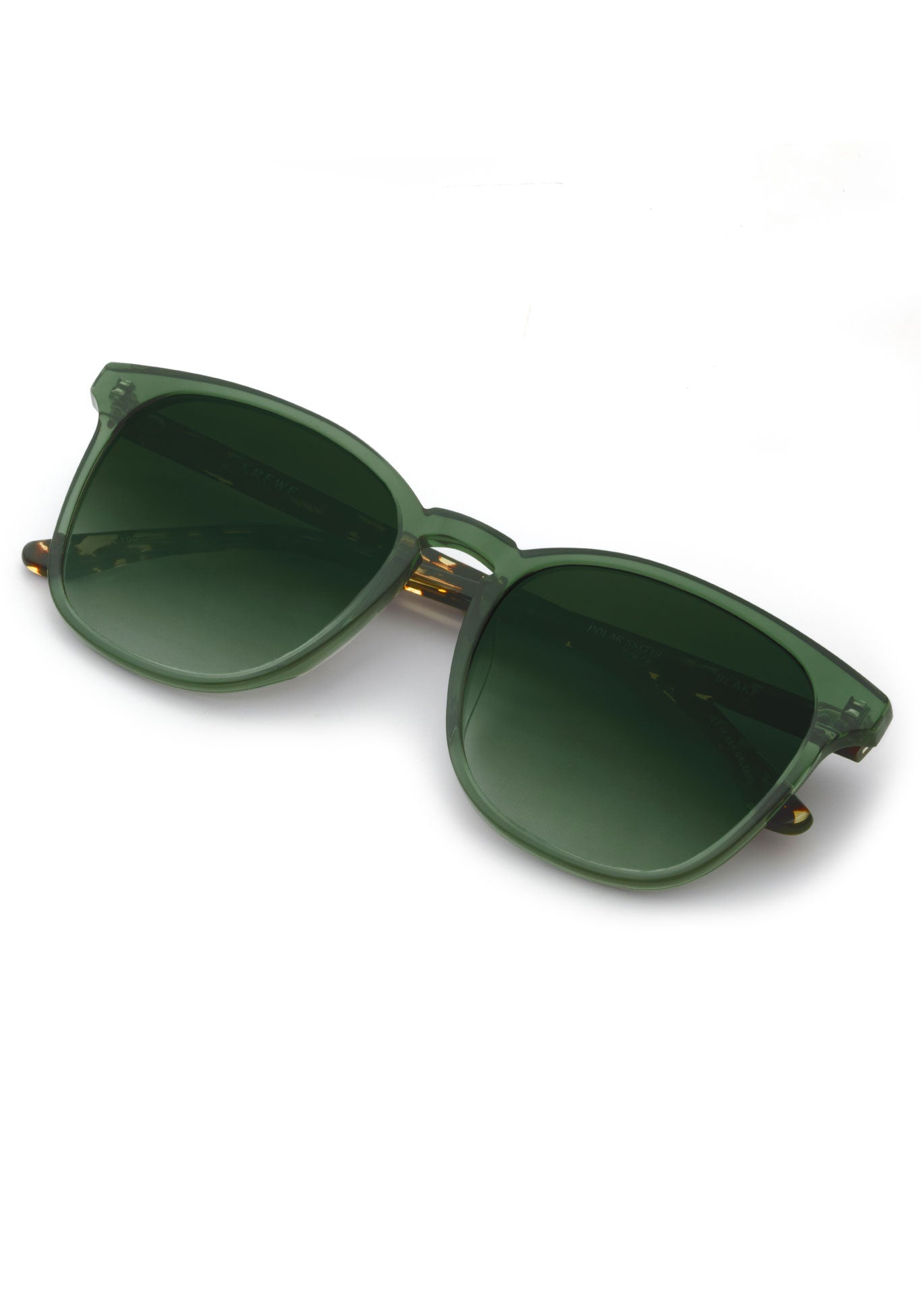 BLAKE | Bottle Green + Zulu Polarized Handcrafted, luxury green acetate KREWE sunglasses