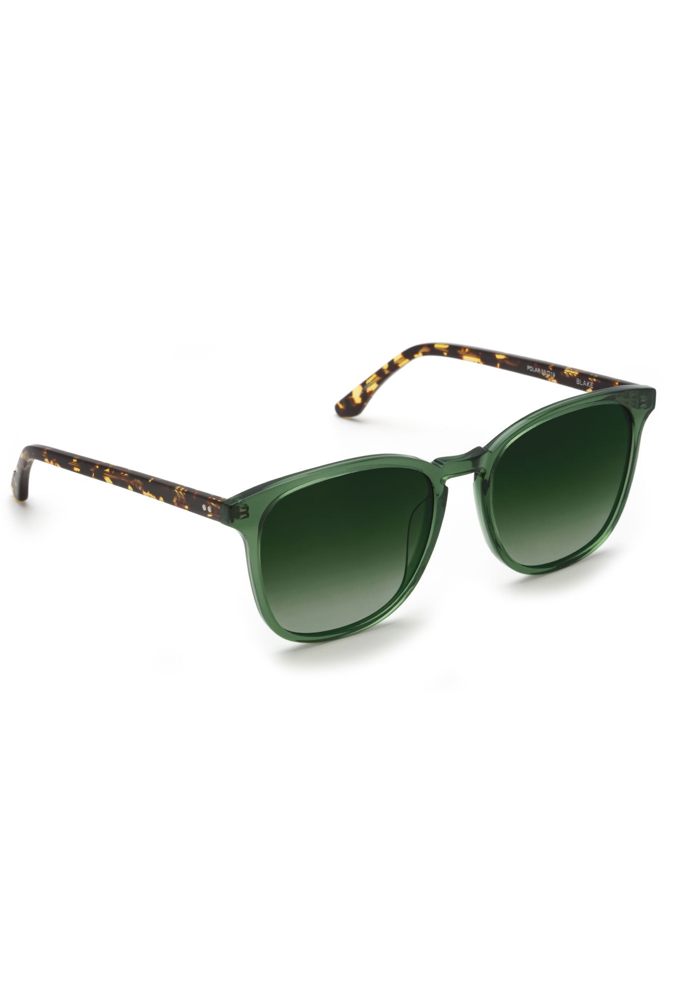 BLAKE | Bottle Green + Zulu Polarized Handcrafted, luxury green acetate KREWE sunglasses