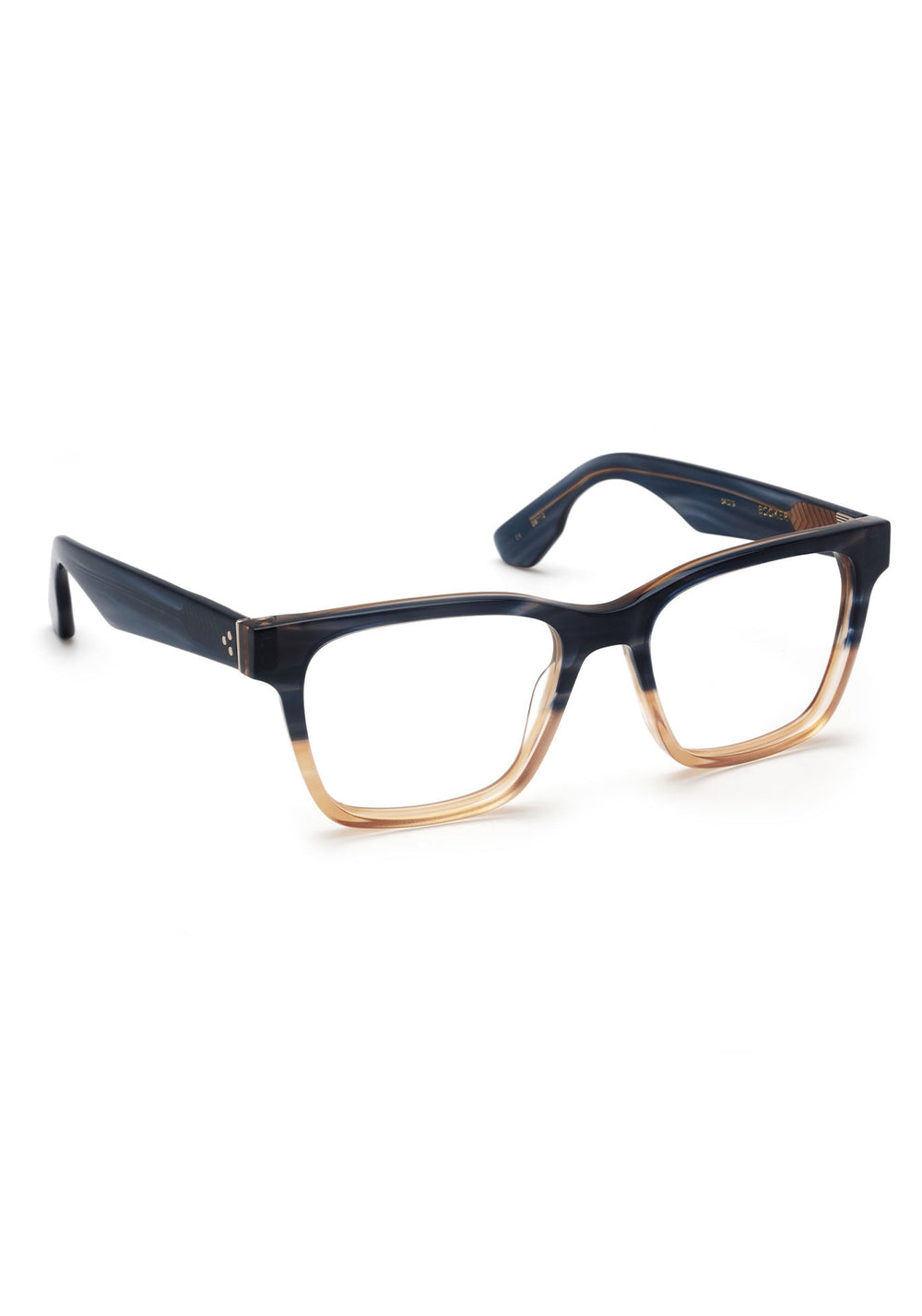 KREWE BOOKER | Comet + Twilight Handcrafted, Luxury Navy and Yellow Acetate Glasses