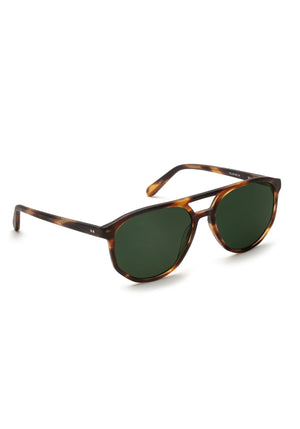 BRANDO | Matte Hickory Handcrafted, luxury brown tortoise acetate KREWE sunglasses
