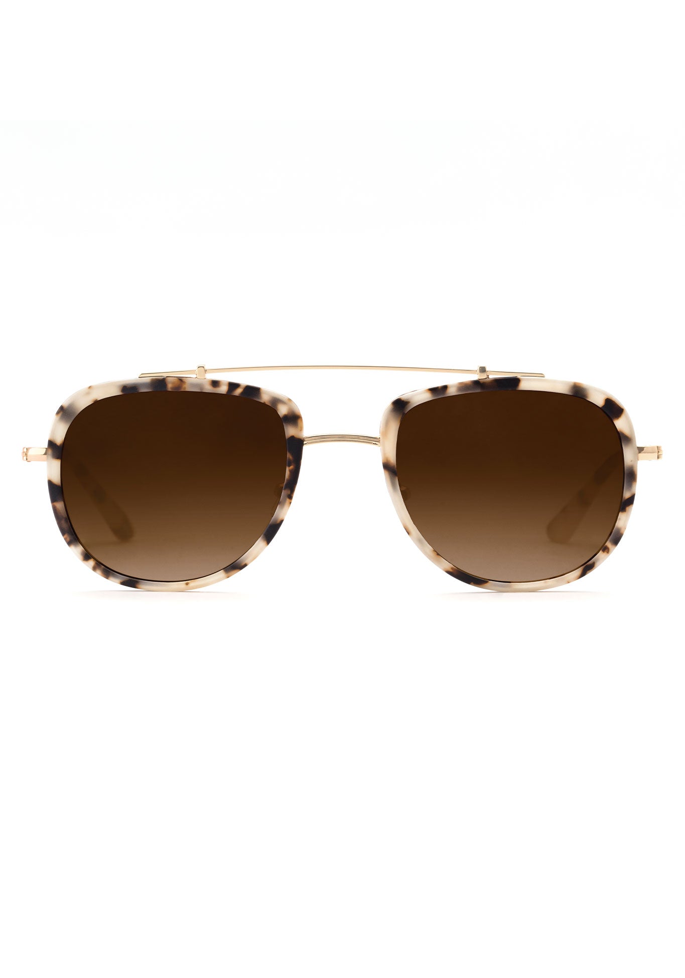 BRETON | Matte Oyster 24K Polarized Handcrafted, luxury tortoise acetate KREWE aviator  sunglasses
