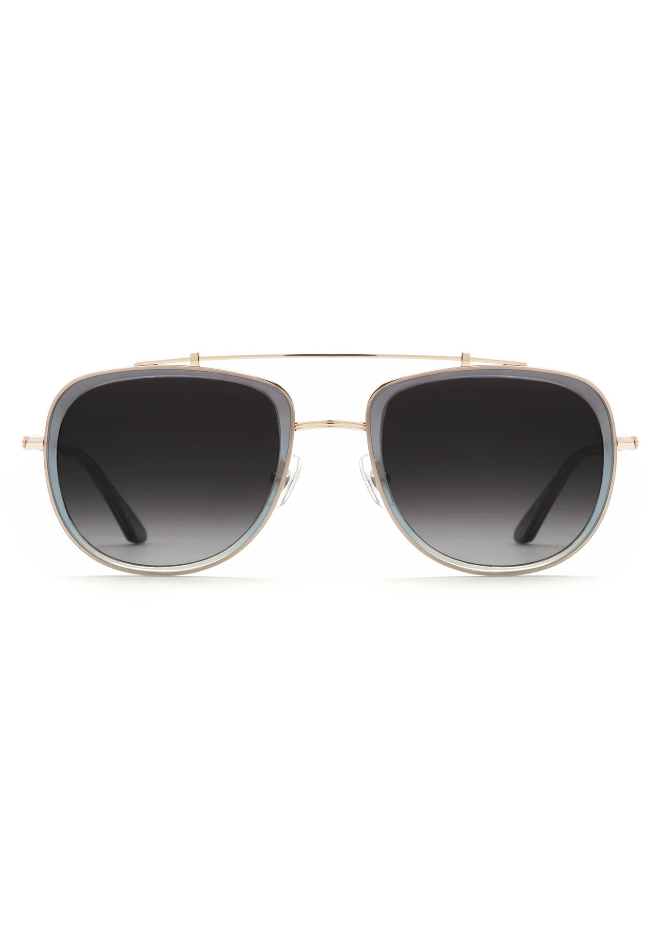 BRETON | Siren Handcrafted, luxury grey acetate and stainless steel KREWE aviator  sunglasses