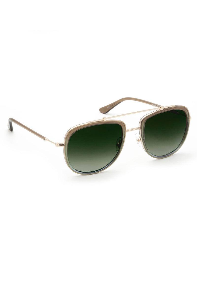 BRETON II | Matcha + Pine 12K Polarized Handcrafted, luxury green acetate KREWE sunglasses