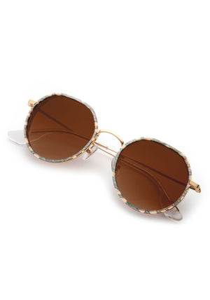 KREWE SUNGLASSES - CALLIOPE | Como 18K Handcrafted, luxury custom acetate round sunglasses