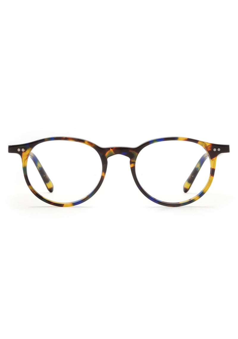 KREWE CARSON | Lapis Handcrafted, luxury blue tortoise shell acetate eyeglasses