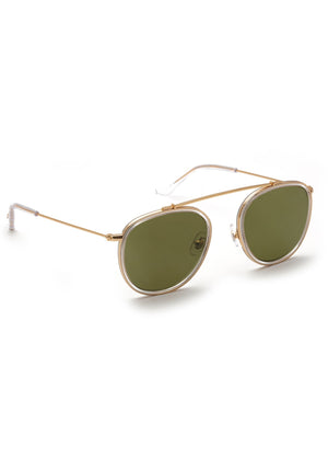 CHARTRES | Crystal 24K Polarized Handcrafted, Luxury clear acetate KREWE sunglasses