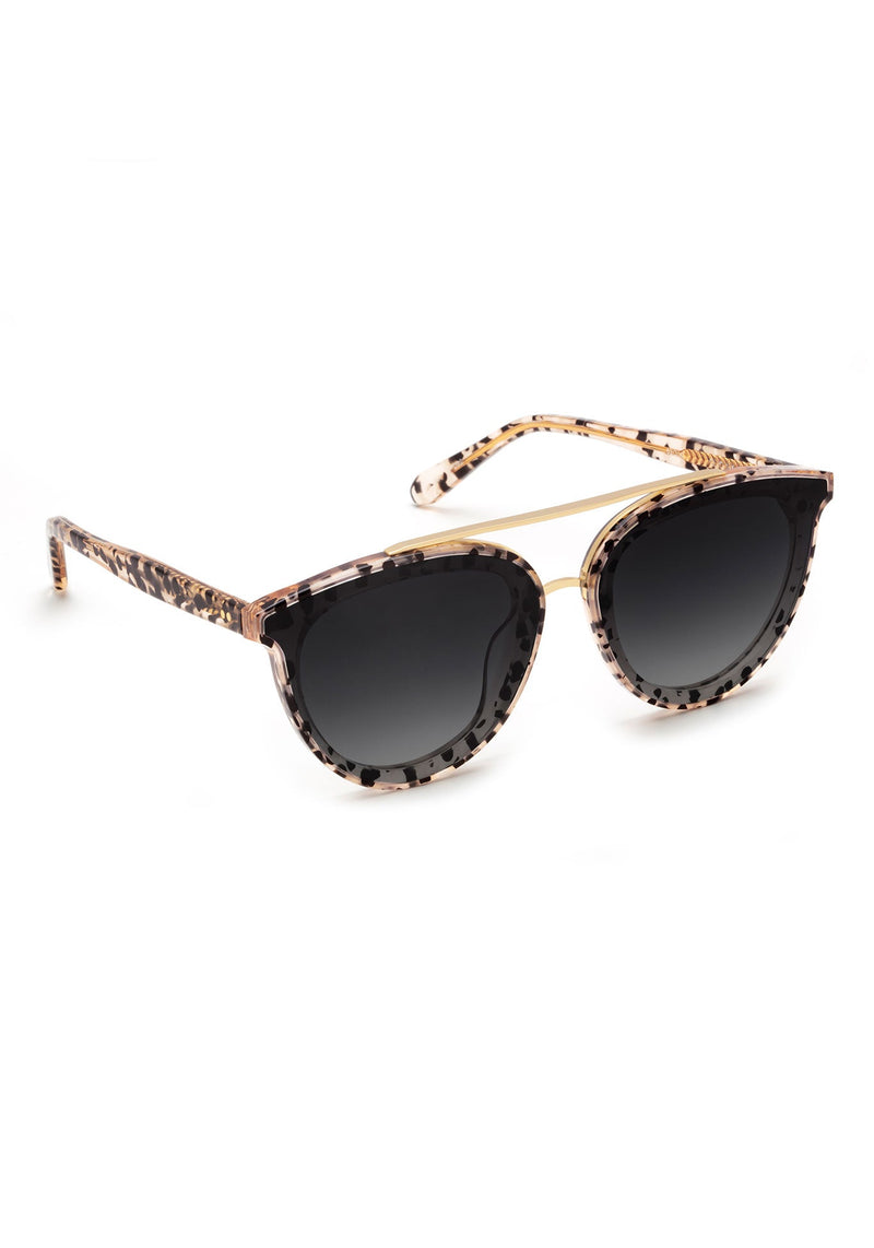 KREWE CLIO NYLON | Palermo + Petal 18K Handcrafted, Black and White Acetate Luxury Sunglasses