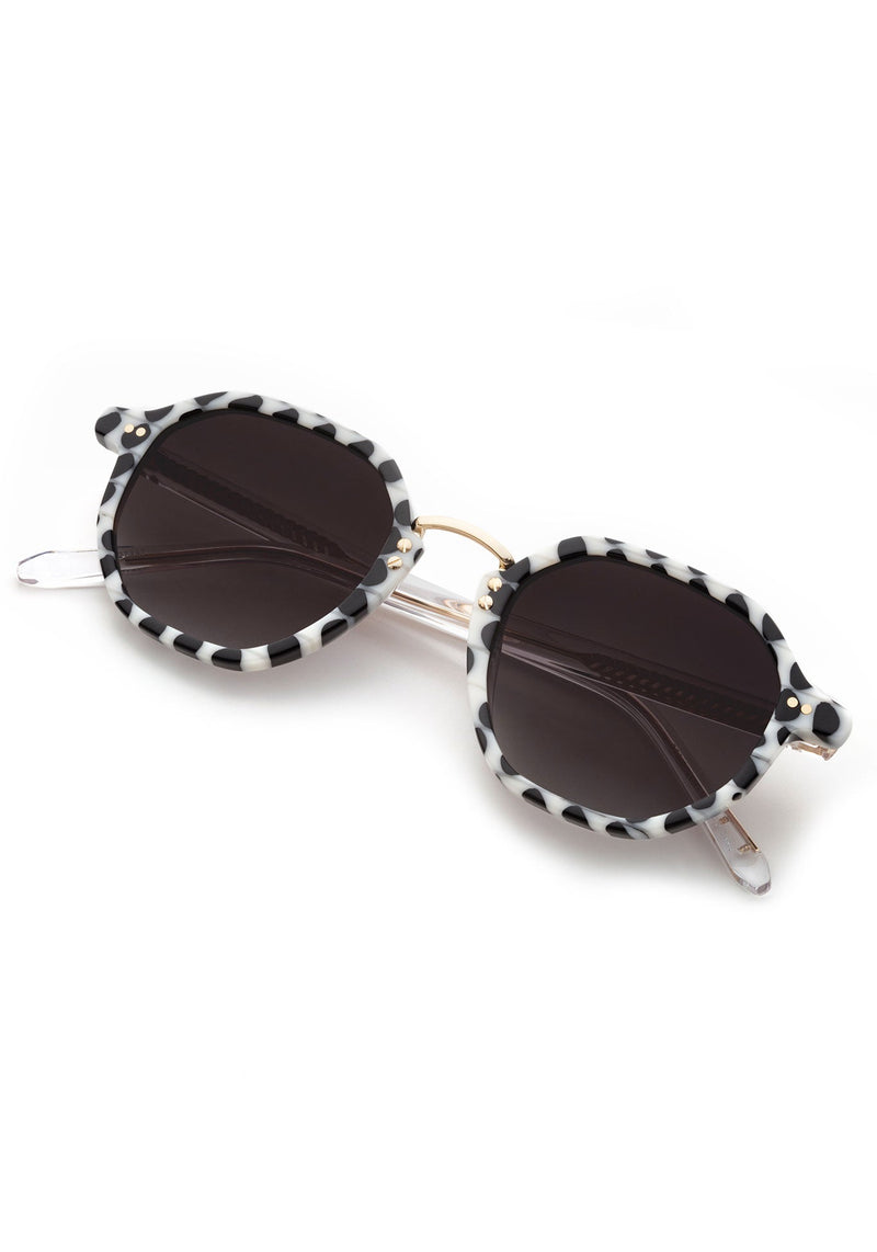 DAKOTA | Domino + Crystal 12K, luxury black and white acetate KREWE sunglasses