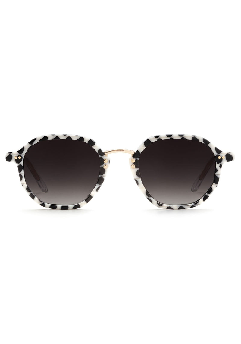 DAKOTA | Domino + Crystal 12K, luxury black and white acetate KREWE sunglasses