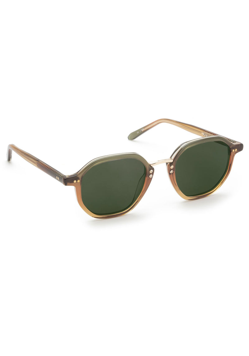 KREWE DAKOTA | Wasabi 12K Handcrafted, Luxury Designer Green and Orange Gradient Acetate Sunglasses
