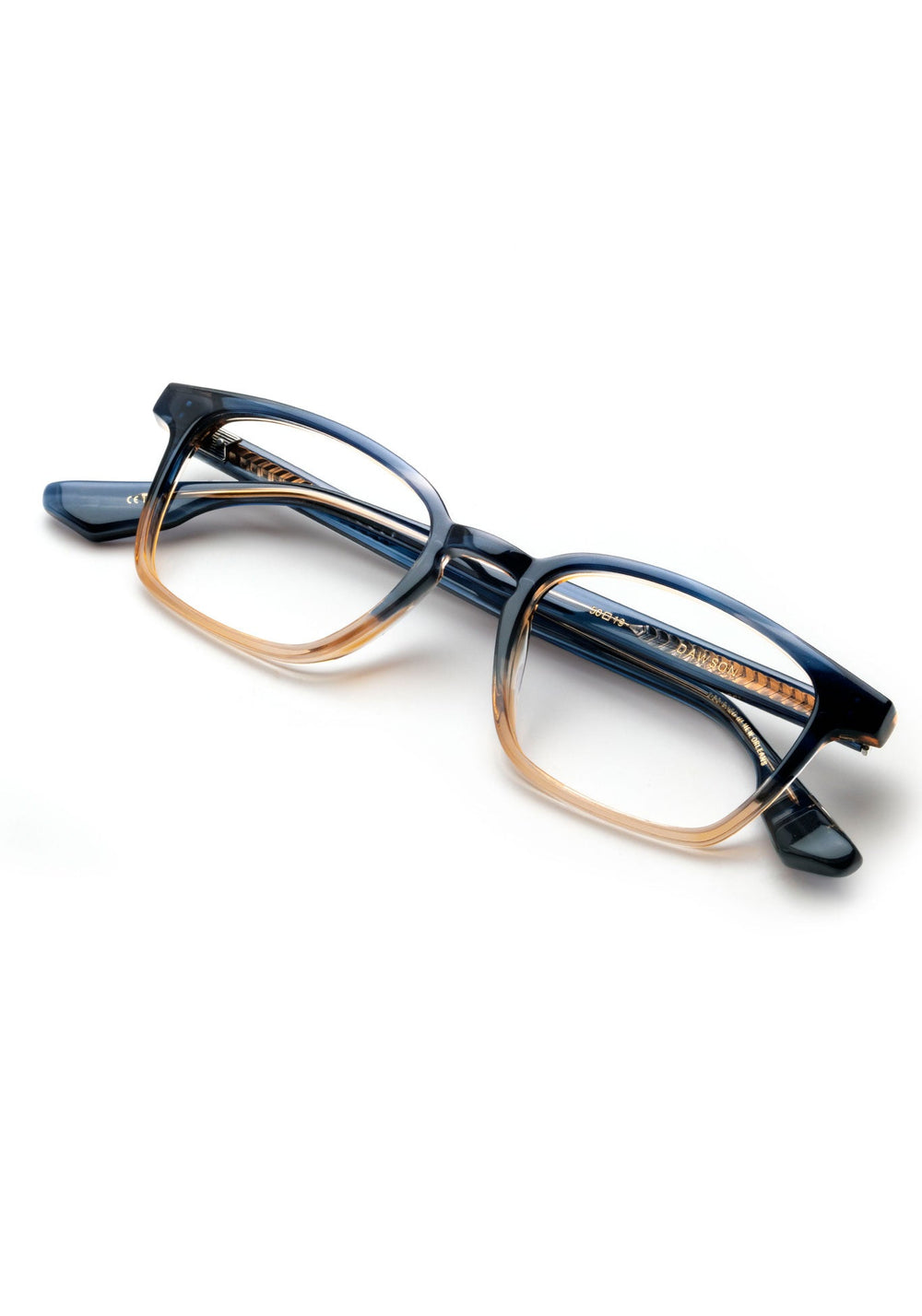 KREWE DAWSON | Comet + Twilight handcrafted, luxury yellow and navy split acetate eyeglasses