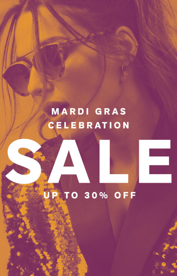 Mardi Gras sale up to 30% off