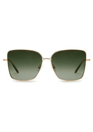 DOLLY | 24K Polarized Handcrafted, Luxury Stainless Steel KREWE sunglasses with green polarized lenses