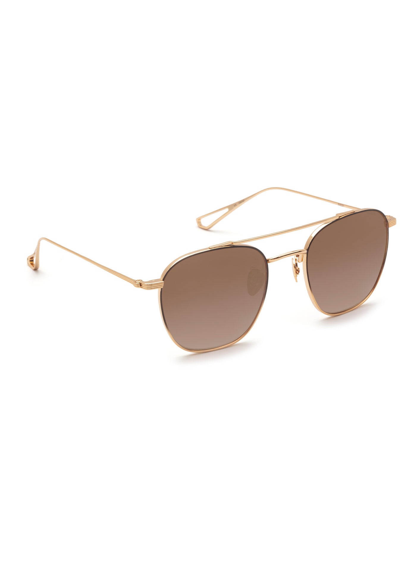 EARHART | Matte Black Fade + 18K Titanium Mirrored Handcrafted, Luxury 18K Gold Plated KREWE Sunglasses