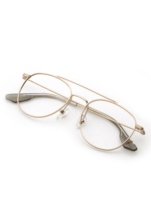 KREWE ELYSIAN | 12K + Rain Handcrafted, luxury metal aviator eyeglasses