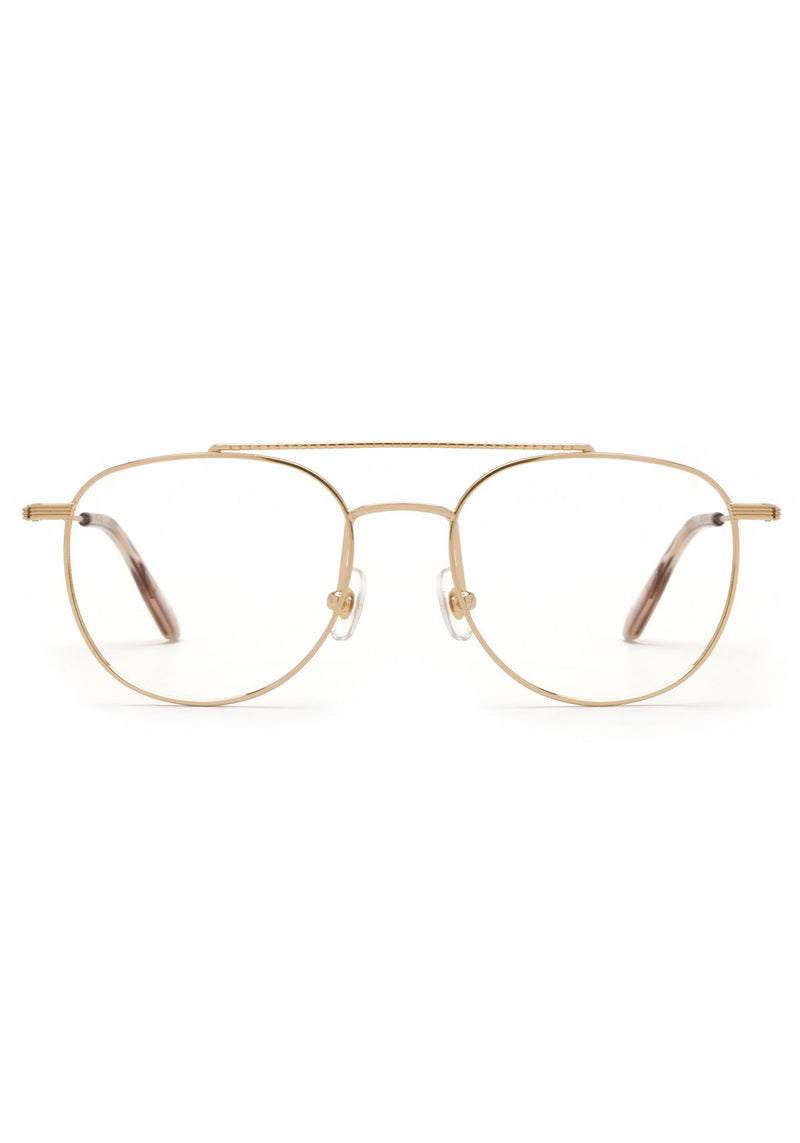 KREWE ELYSIAN | 18K Rose Gold + Buff Handcrafted, stainless steel eyeglasses