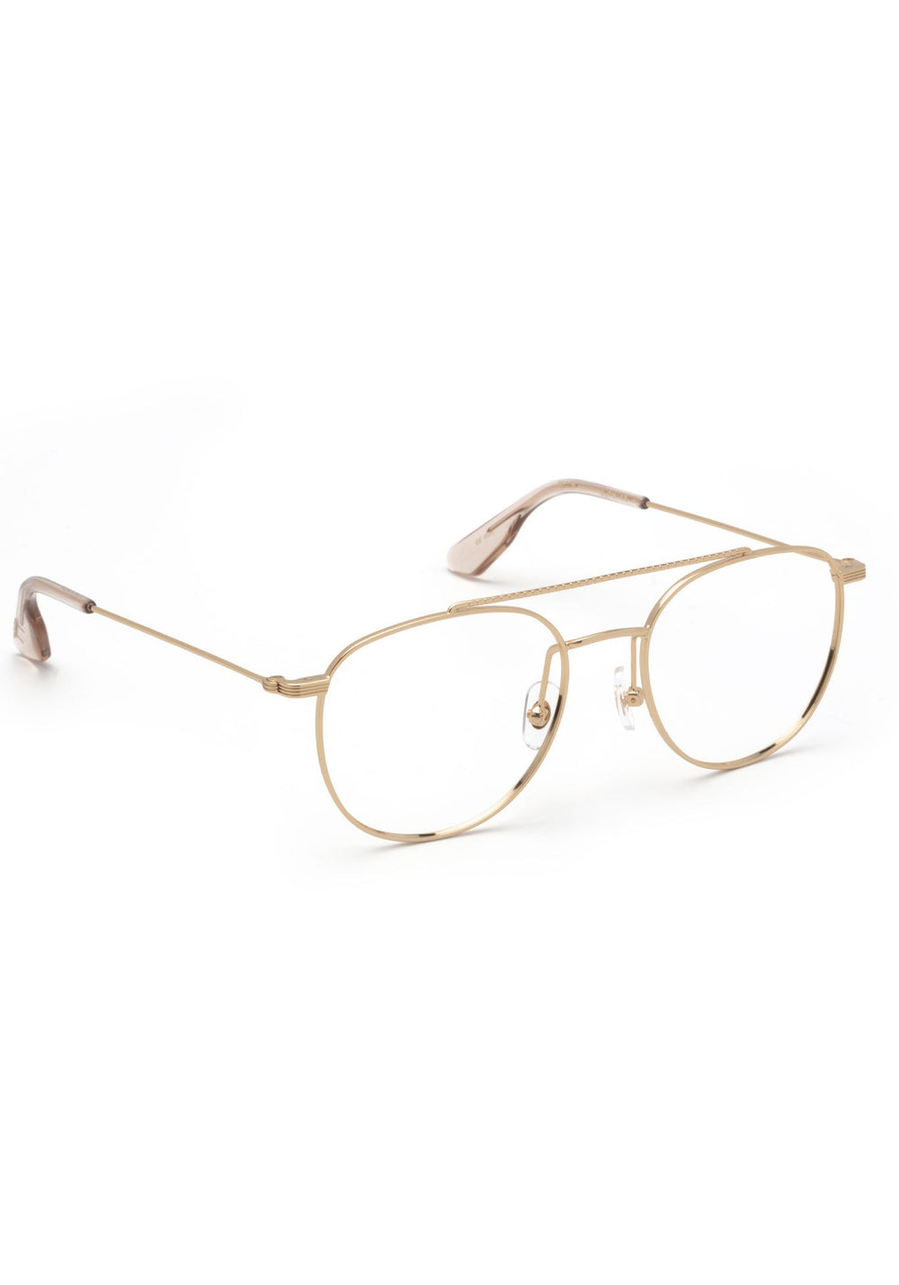 KREWE ELYSIAN | 18K Rose Gold + Buff Handcrafted, stainless steel eyeglasses