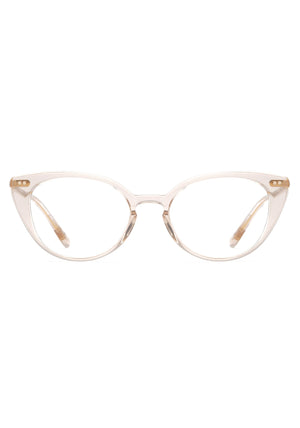 KREWE EMMA | Buff Handcrafted, luxury pink tinted acetate eyeglasses