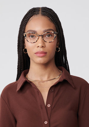 KREWE EMMA | Crema Handcrafted, luxury brown acetate eyeglasses womens model  | Model: Dido