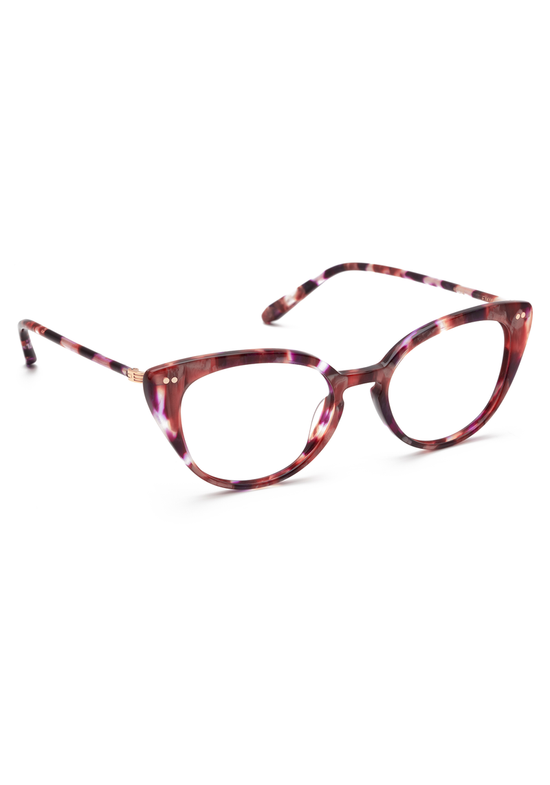 KREWE EMMA | Stardust Handcrafted, luxury red and pink acetate eyeglasses