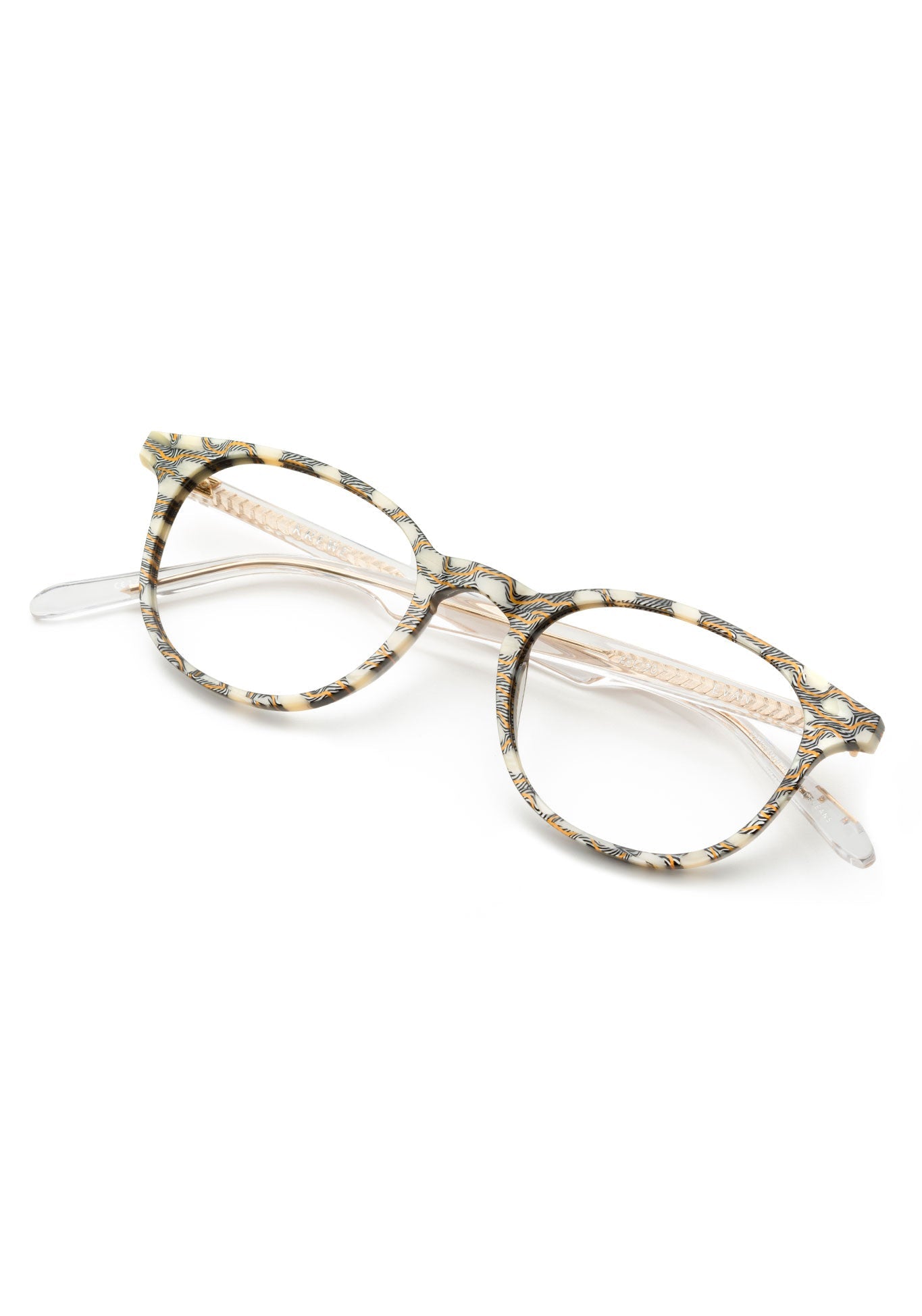 KREWE EVAN | Stella + Crystal Handcrafted, luxury white acetate glasses
