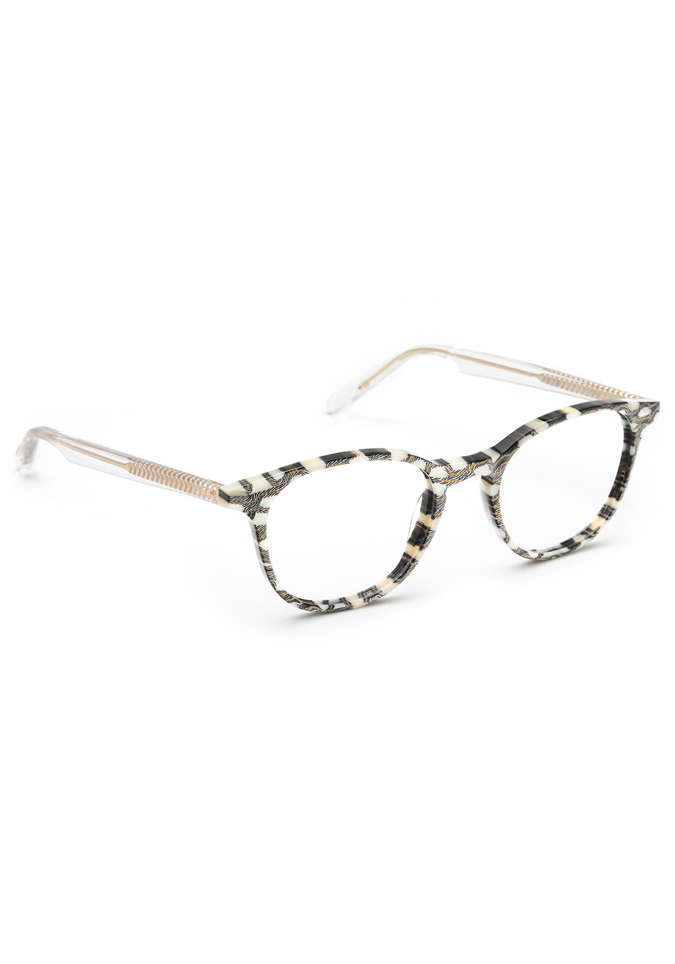 KREWE EVAN | Stella + Crystal Handcrafted, luxury white acetate glasses