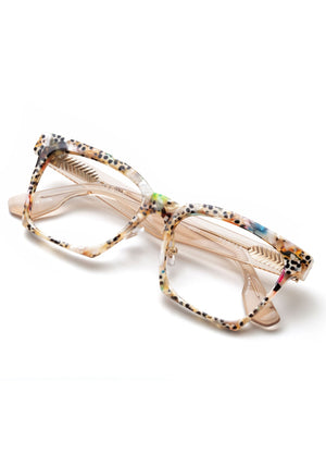 KREWE - FOSTER | Poppy + Buff Handcrafted, luxury colorful acetate eyeglasses
