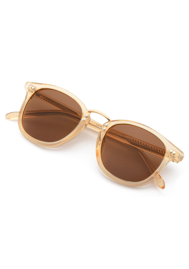 FRANKLIN | Champagne Polarized 24K Handcrafted, luxury yellow acetate KREWE sunglasses