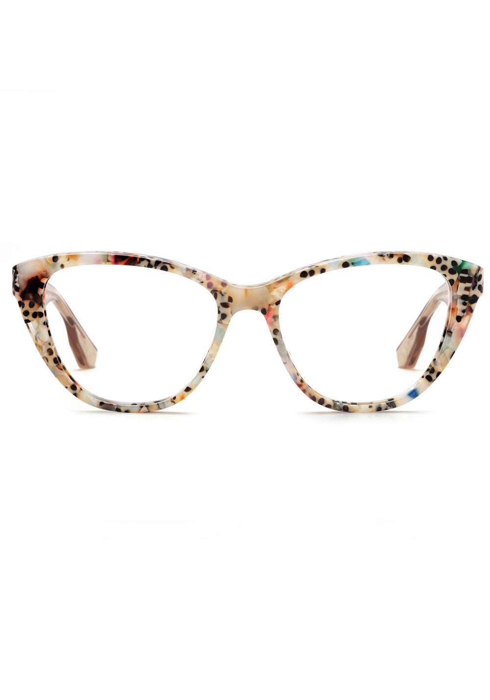 KREWE HELENA | Poppy + Buff 12K Handcrafted, Multicolored Acetate Luxury Glasses